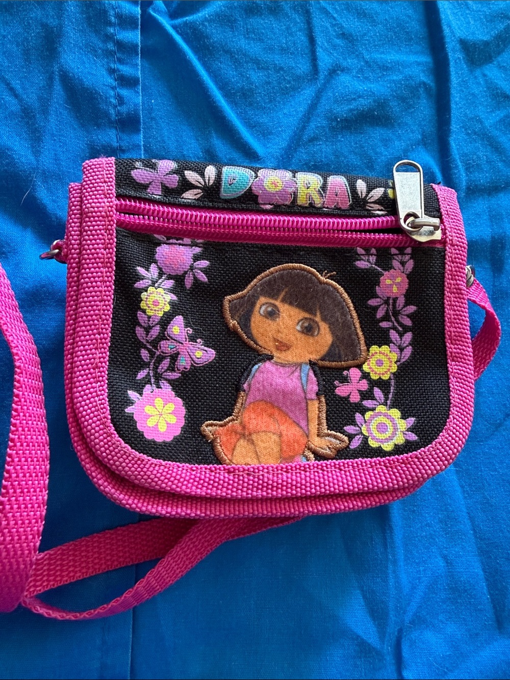 Nickelodeon Dora Pink and Black Kids Crossbody Purse